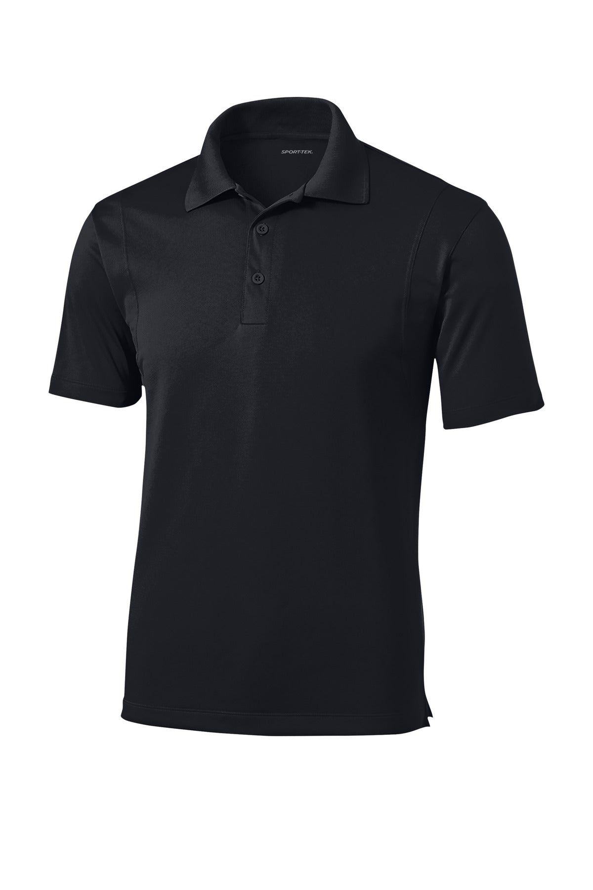 Sport-Tek Sport-Wick Micro Pique Performance Polo - Embroidered — ST650 — Black flat front