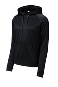 Sport-Tek Re-Compete Recycled Pullover Hoodie — ST730 — Black flat front