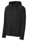 Sport-Tek Phenom Midweight Zip Hoodie — ST840 — Black flat front