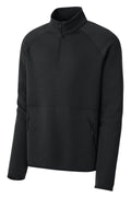 Sport-Tek Phenom Midweight Quarter Zip Sweatshirt — ST841 — Black flat front