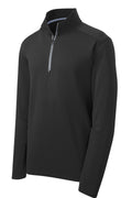 Sport-Tek Sport-Wick Quarter Zip Performance Pullover — ST860 — Black flat front