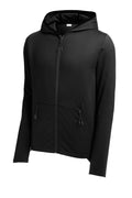 Sport-Tek Circuit Midweight Zip Hoodie — ST870 — Deep Black flat front