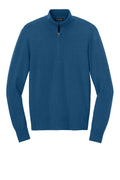 Port Authority Easy Care Quarter Zip Sweater — SW2900 — Aegean Blue Heather flat front