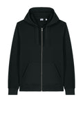 Stanley/Stella Mixer Organic Full Zip Hoodie — SXU011 — Black flat front