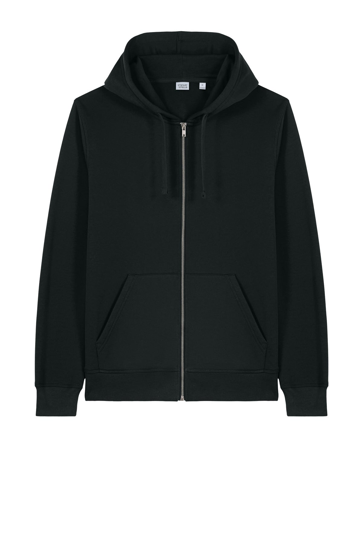 Stanley/Stella Mixer Organic Full Zip Hoodie — SXU011 — Black flat front