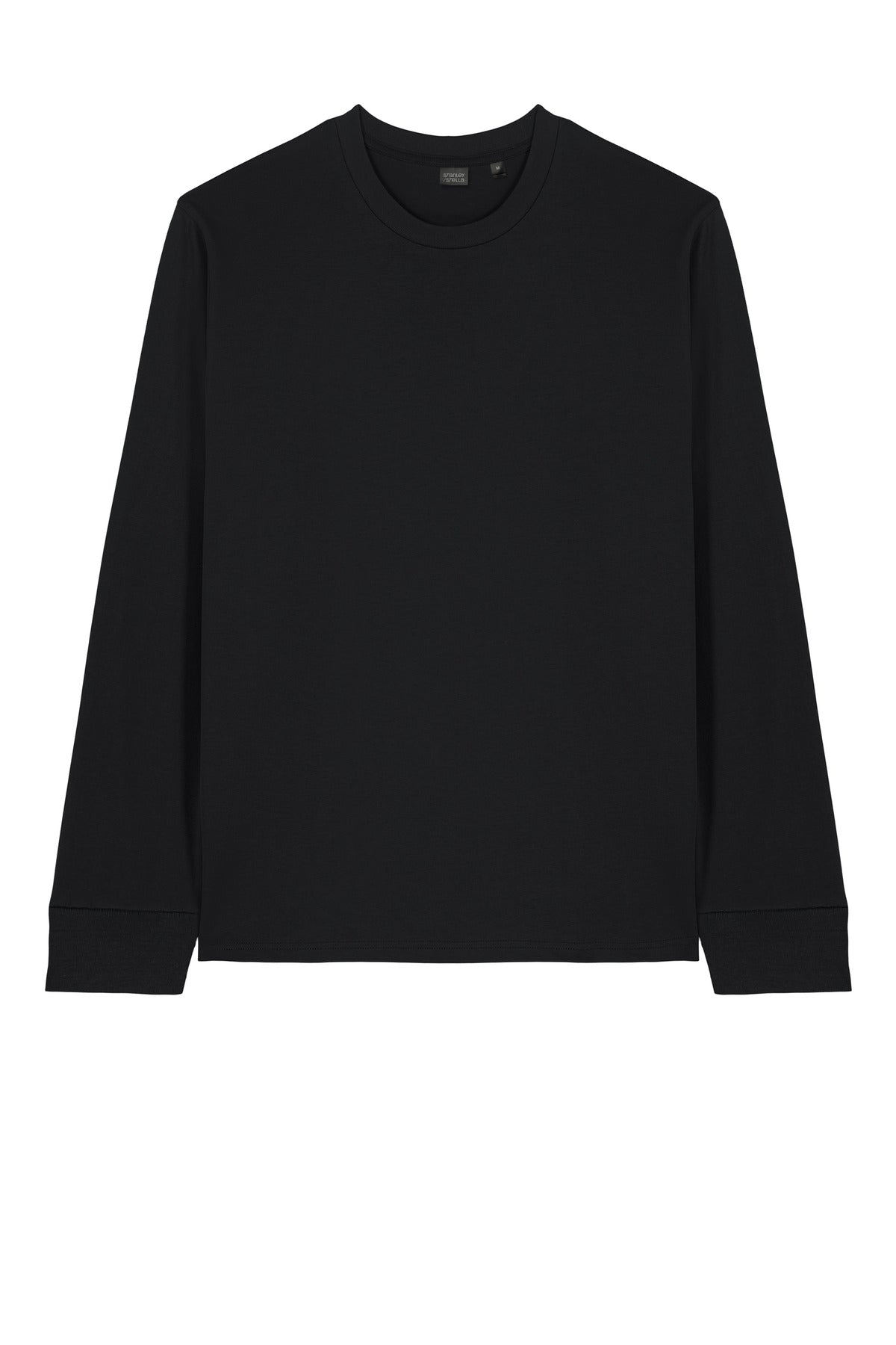 Stanley/Stella Creator Organic Cotton Long Sleeve T-shirt 2.0 — SXU022 — Black flat front