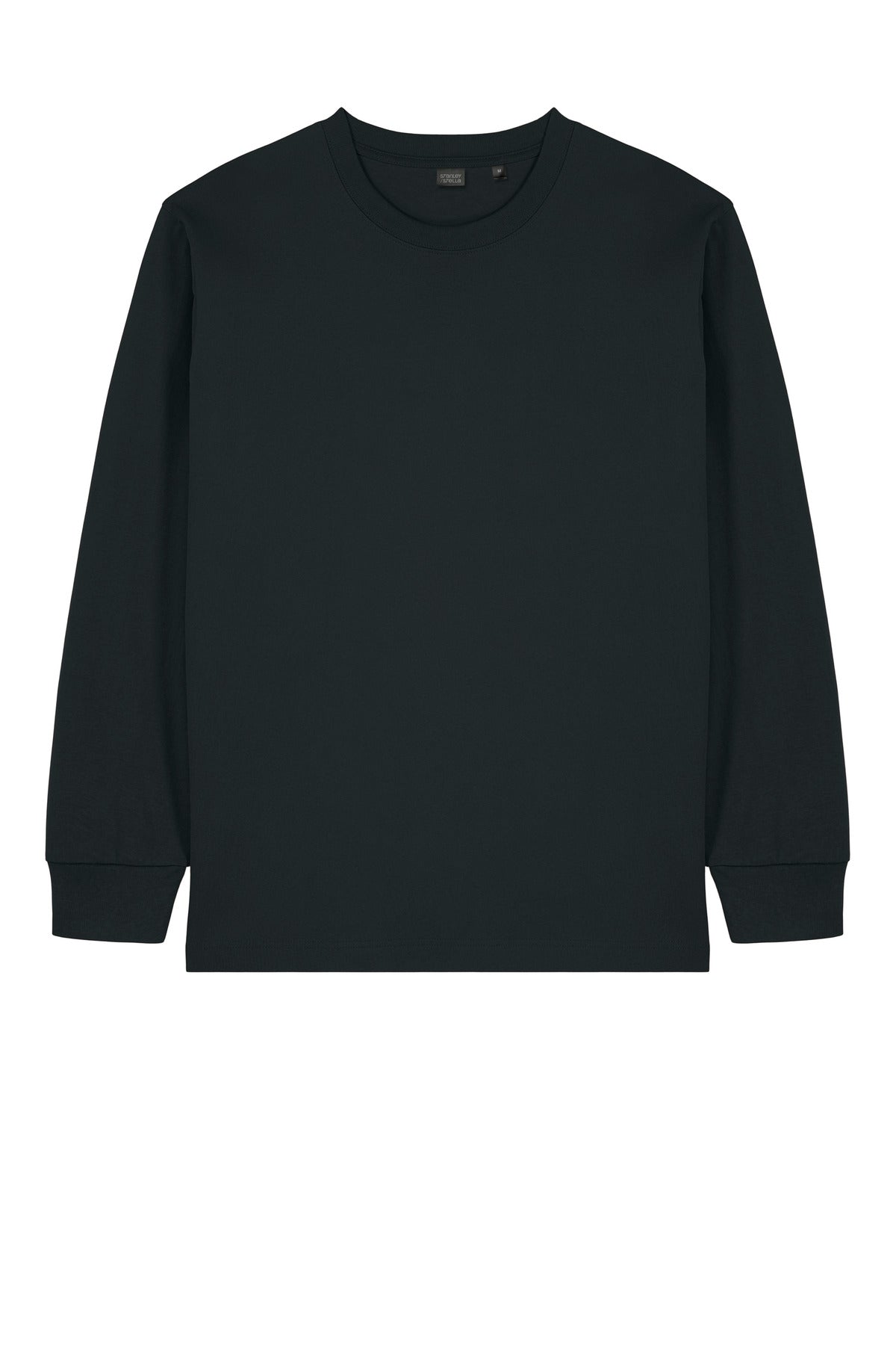 Stanley/Stella Freestyler Heavyweight Organic Cotton Long Sleeve T-shi — SXU023 — Black flat front