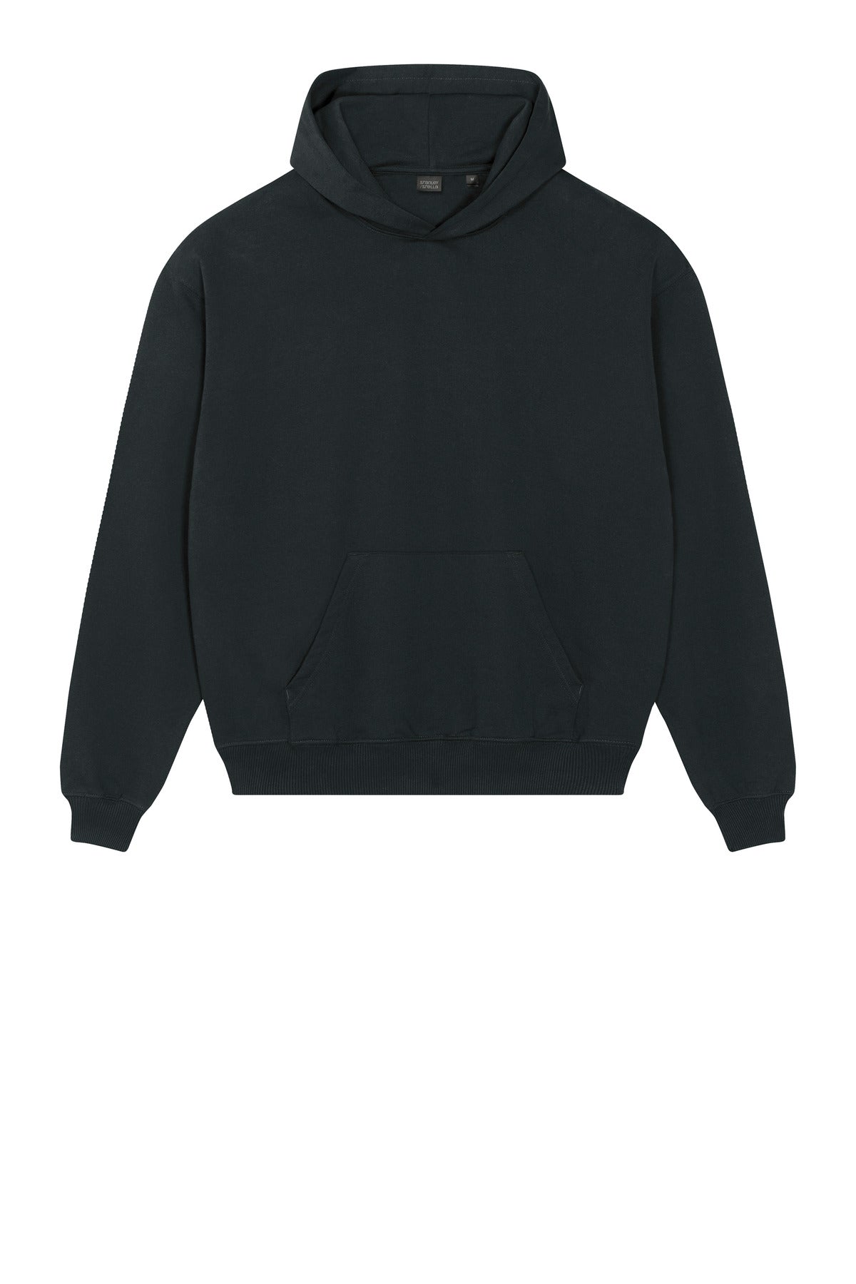 Stanley/Stella Cooper Dry Organic French Terry Pullover Hoodie — SXU028 — Black flat front