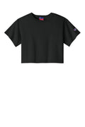 Champion Women's Heavyweight Heritage Crop T-shirt — T453W — Black flat front