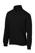 Sport-Tek Tall Premium Quarter Zip Sweatshirt — TST253 — Black flat front