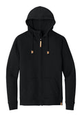 Tentree Space Dye Fleece Zip Hoodie — TTCM4414 — Meteorite Black flat front