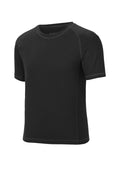 Sport-Tek Youth Rash Guard Shirt — YST470 — Black flat front